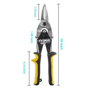 Multipurpose Aviation Tin Snips Straight/Right/Left Cut Metal Shear Tool for Steel Sheet & Wire Mesh