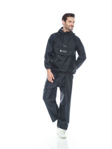 Jas Hujan Saku Kangguru Pria Wanita Dewasa Anti Air Bahan Taslan Import