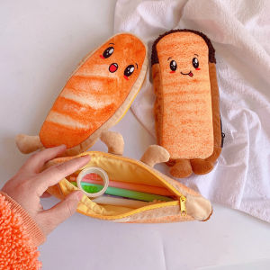 Túi đựng bút viết hình bánh mì siêu dễ thương cho học sinh sinh viên túi đựng đồ dùng học tập túi vải hình ổ bánh mì đựng bút hộp bút bánh mì