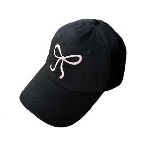 Breathable Adjustable Girl Cap With Fashionable Bowknot Detail Soft Cotton Construction Easy To Clean For Everyday Wear