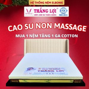Nệm Cao Su Non Massage Thắng Lợi - BẢO HÀNH XẸP LÚN 15 NĂM - ĐỦ SIZE - Giao Hàng Nhanh Toàn Quốc - Cấu trúc lượn sóng có khả năng massage nhẹ các điểm huyệt trên cơ thể.