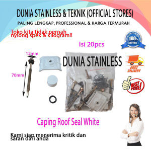 Caping Roof Seal white + baut untuk atap UPVC /20pcs pengencang