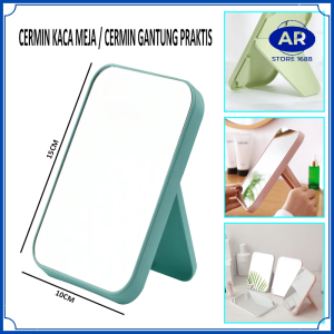 AR CERMIN LIPAT PERSEGI PORTABLE / STANDING BEAUTY MIRROR KACA DUDUK UNTUK RIAS MAKEUP WAJAH / FOLDABLE