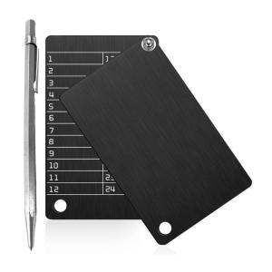Secure Steel Crypto Wallet Set With Locking Screws And Metal Marker For Private Stone Storage
