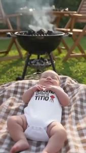 Baby Bodysuit Fun Barbecue Uncles House Sizes P M G GG