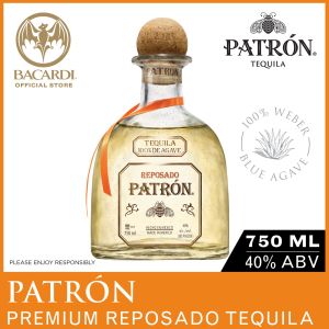 Patron Reposado Tequila Spirit Aged in American French and Hungarian Oak Barrels 40% ABV 75cl / 750ml
