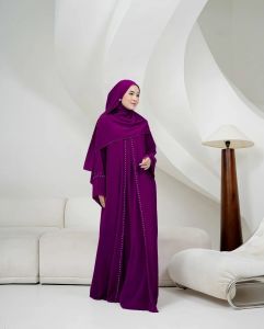 Gamis Muslim Kamalia Abaya Mewah Dress Lebaran Wanita Remaja Dewasa Modern Viral 2025 Model Terbaru Gamis Kondangan Simple Elegan Kekinian
