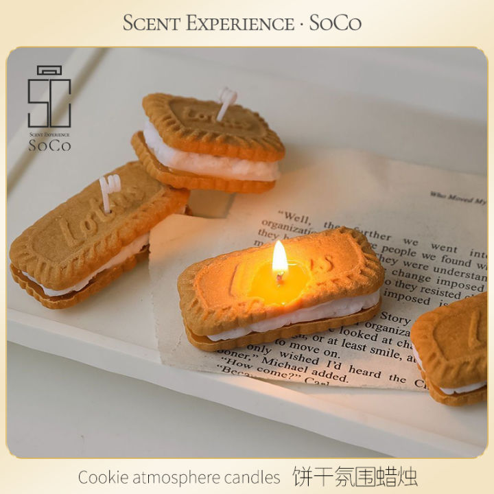 Simulated cookies candles strange aromatherapy candles niche creative birthday gifts cake ornaments