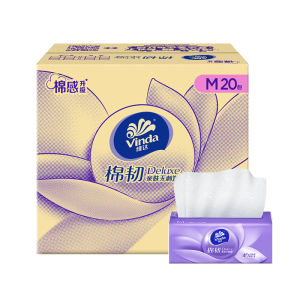 Vinda Flagship Store Cotton Tough 3D Beauty Tissue Paper 3 Layer M Code 100 Pumping 20 Bulk Household Tissue Paper