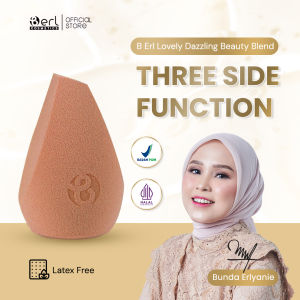 B ERL Lovely Dazzling Beauty Blend - Aplikator Foundation - Tools Makeup Memiliki 3 Sisi Datar