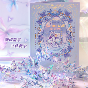 3D Paper Pop Up Greeting Card Paper‑Carved Sparkling Flower Festival Blessing Card Universal Holiday Gift Decoration Greeting Cards