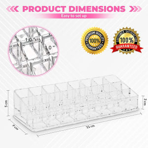 Clear Acrylic Stand Tiers Cosmetic Organizer Lipstick Jewelry Nail Polish