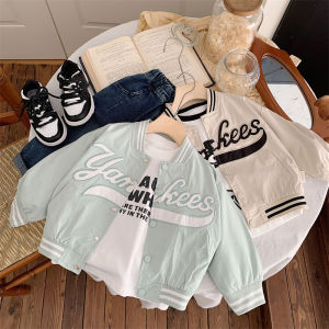Childrens Jackets 2026 Spring Boys Girls Baseball Coats New Kids Embroidered Letters Cardigan Autumn Fashion Outerwear Clothing