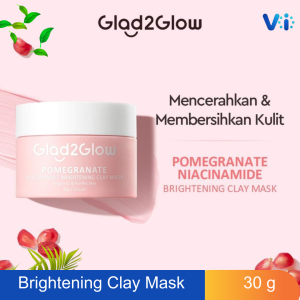 Glad2Glow Pomegranate Niacinamide Brightening Clay Mask 30g