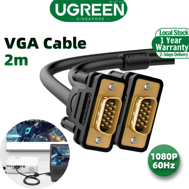 UGREEN VGA SVGA HD15 Male to Male Video Coaxial Monitor Cable with
