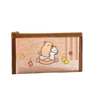 Large Capacity Pencil Case Cartoon Capybara Pen Bag School Accessories for Girls Student
