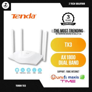 Tenda TX3 AX1800 Dual Band Gigabit Quad-core Wi-Fi 6 Wireless Router Access Point