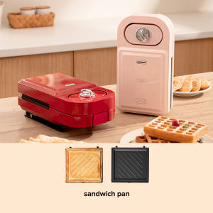 Waffle Maker 600W High Power Mini Portable Electric Sandwich Non Stick Sandwich Maker Breakfast Maker Bread Toaster Maker Household Panini Maker Burger Maker Pancake Maker For Waffles Hash Browns Or Any Breakfast Lunch