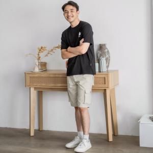 Celana Cargo Pendek Pria - Short Cargo Pants Cream