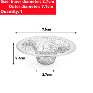 Lưới Lọc Rác 3 Kích Cỡ Làm Từ Thép Không Gỉ Cho Nhà Bếp / Phòng Tắm