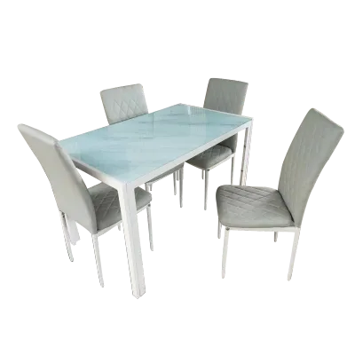 [HOT DEAL] ชุดโต๊ะอาหารหน้ากระจกนิรภัย ขนาด 6 ที่นั่ง (โต๊ะ150x90cm.) มี3 สี จัดส่งเป็นpackทั่วไทย โต๊ะรับประทานอาหาร ลายหินอ่อน แข็งแรง ทนทาน