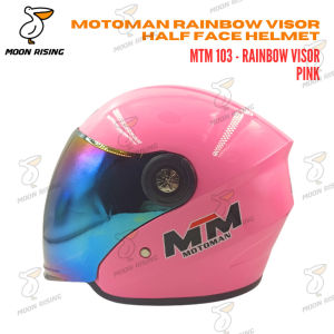 MOTOMAN HALF FACE RAINBOW VISOR HELMET MTM-103 MOTORCYCLE PROTECTIVE GEARS