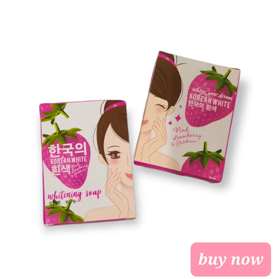 korean white strawberry whitening soap with glutathione Pink Gluta Nesabel Online Branch Daily use. Seoul White Korea Double White