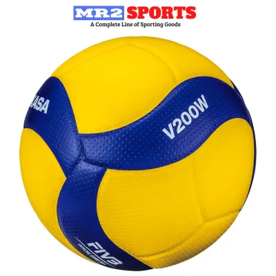 MR2 Sports | Mikasa V200W Official Size 5 Leather Volleyball Ball