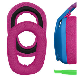 Geekria Comfort Mesh Fabric Replacement Ear Pads for Logitech G435 Headphones Headset Earpads Repair Parts