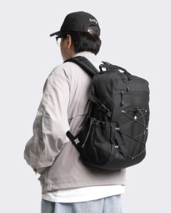 Fertig - Palisades 0.1 Backpack Black - Tas Ransel Pria Hitam Kompartemen Luas Muat Laptop 155"