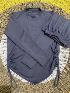 langsung kirim barang rebutan nayla oneset serut premium knit rib tebel setelan wanita viral set atasan dan celana panjang model terbaru kekinian oneset rib knit serut samping