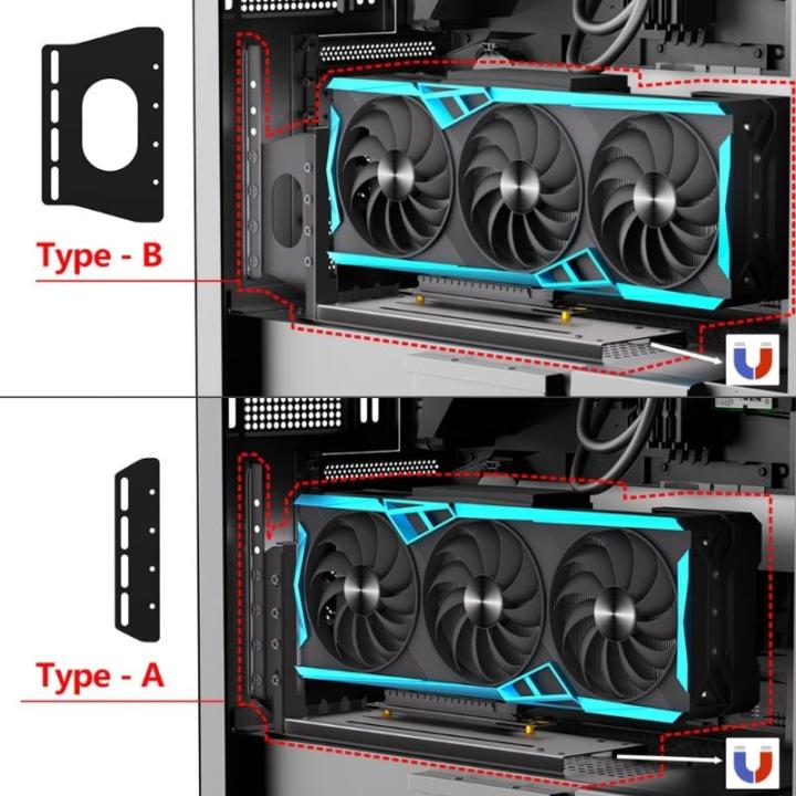 Gpu Holder Inverted Vertical GPU Holder 3 Slot Metal Graphics Stand PCIE3.0 for Better ...