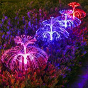 🌈 Waterproof Durable Ground Stake Light String For Patio Unique Colorful Courtyard/Multi-color Ground Plug Lights/Patio String Lights/Anti-fog Sun-resistant/Weatherproof Solar Jellyfish Lawn Light