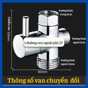 Bộ chuyển đổi nước van chia 2 chế độ nước tê chia sen cầm tay thành sen tắm đứng bộ phân chia nước sen vòi