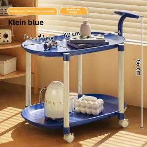 BALIKRUMAH Detachable Wheeled Side Table Cart Small Coffee Table Tray Sofa Dining Tables Cart Snack Table Furniture Troli Meja Samping 手推车边桌