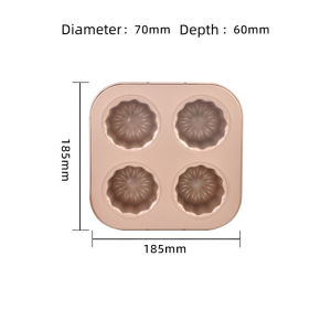 Cannele Mold 4/6/9 Cavity Non-stick Coating Cupcake Pan Mini High Heat Transfer Efficiency Carbon Steel Muffin Tray Muffin Making