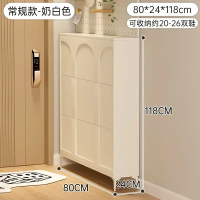 CraftedLiving SG-Slim Flip Shoe Cabinet Integrated Space-Saving Entryway Storage Organizer for Indoor Home Entrance