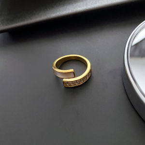 Yuki Nhẫn Thép Không Gỉ Hợp Thời Trang 2022 Cho Nữ Nhẫn Zircon Bằng Thép Không Gỉ Có Thể Điều Chỉnh Mở Phụ Kiện Thời Trang Quà Tặng Trang Sức Bán Chạy