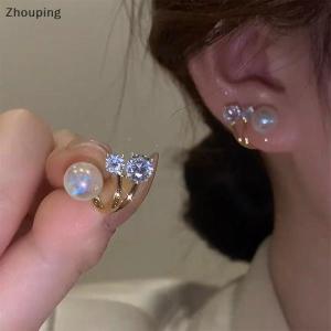 【ZP】 Flash Sale Cute 1Pair Earrings For Women Needle Earrings Jewelry Women Dual Purpose Earrings Girls Birthday Christmas New Year Gift