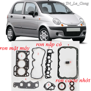 Ron gioăng nắp cò cacte hộp nhớt Daewoo Matiz 1-2-3 bộ đại tu mặt máy nắp quy lát 98-2009 xe hơi 99 2003 supap Spark