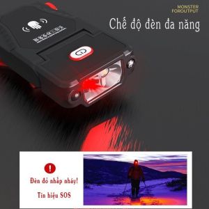 Đèn pin đội đầuđèn ledcá mập cao cấp tiện lợi khi đi đêm cảm ứng nhiều chức năng