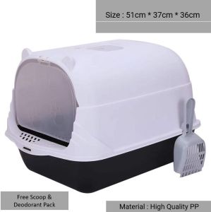 【READY-STOCK】Openable Fully Hooded Cat Litter Toilet Box / Bekas Pasir Tandas Tempat Berak Kucing Bertutup 貓砂盆 猫厕所
