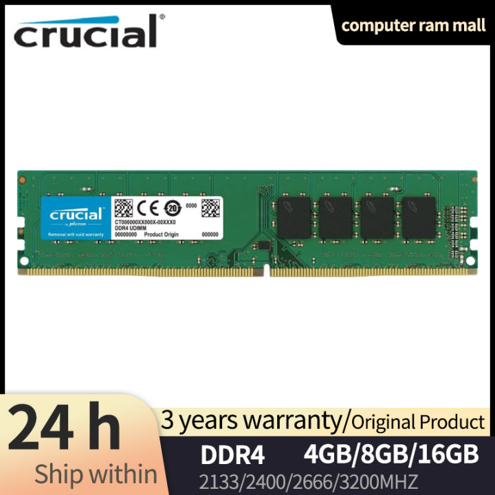 CRUCIAL DDR4 4G 8G 16GB Memoria Ram PC 2133 2400 2666 3200mhz PC4 17000 ...