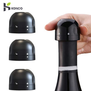 Konco 1/3pcs Vacuum Red Wine Bottle Stopper Leak-proof Champagne Bottle lid Drinks Beverage Bottle Cover Retain Freshness wine plug Bar Tools Wine Bottle Cap Stopper Vacuum Sealer