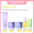 Paket Glad2Glow 5pcs Paket Skincare Set Moisturizer Serum Face Wash Clay Mask Stick Masker - ACNE KIT GLOWING KIT Dark Spot Set Glowing Set Bright Set. 