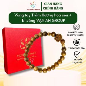 Vòng tay trầm hương hoa sen Vạn An Home vòng tay trầm hương tự nhiên mang đến may mắn hạnh phúc bình an tài lộc