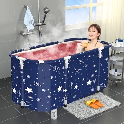 READY Xueqin Bak Mandi SPA Bathtub Lipat Portable dewasa kolam Adult Folding Bath 135x65x48cm 18403