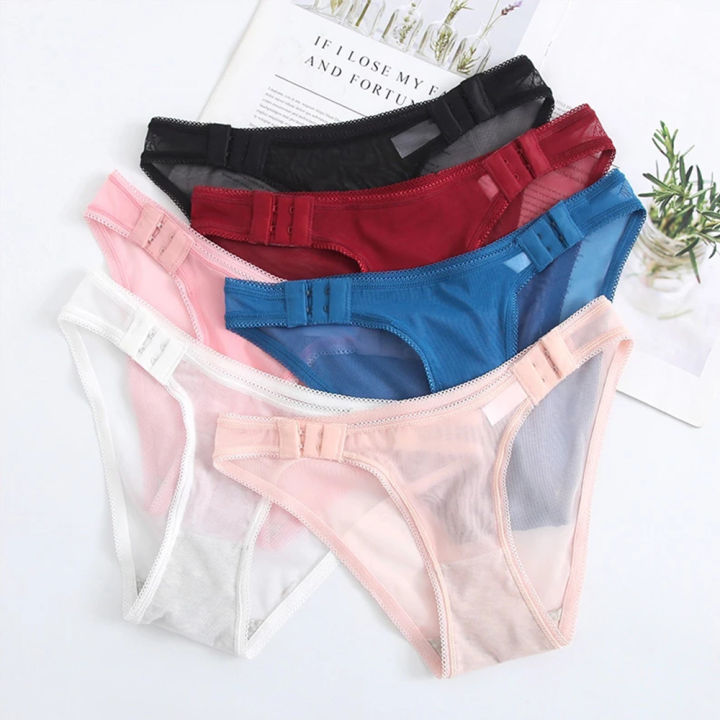 KSHU7 Cotton Crotch Women Hook Style Transparent Low-Rise Seamless ...