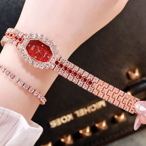 HOKI33 -  Jam Tangan Wanita JT-09[Bisa COD] - Jam Tangan Wanita Terbaru Anti Air Gelang Modis Baja Tahan Karat - Jam Tangan- Korea - Model Terbaru Kekinian Mewah-  Diamond Elegant