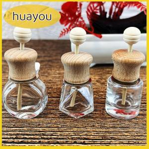 huayou น้ำหอมคลิปน้ำหอมปรับอากาศสำหรับรถยนต์ขวดแก้วเปล่าสำหรับตกแต่งขวดแก้วอโรมาเทอราพี